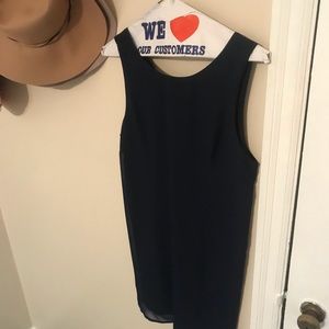 jcrew asymmetrical blue dress